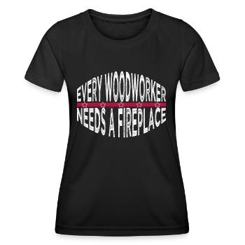 charpentier fille tshirts cadeau génial - T-shirt sport Femme - noir - Devant - AI Model Female 172 light (172cm)