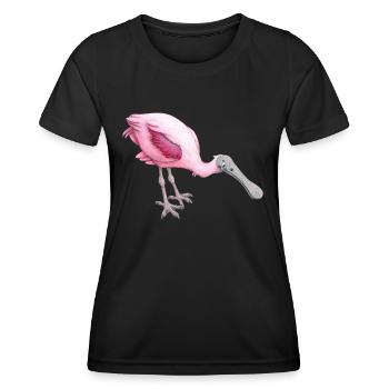 pink spoonbill - Women's Functional T-Shirt - black - Front - AI Model Female 172 light (172cm)