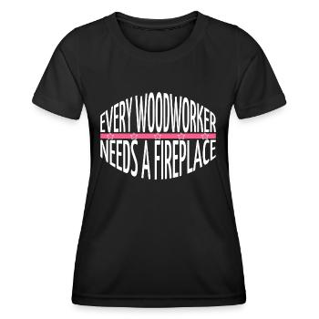 carpenter joke tree feller forestry - Women's Functional T-Shirt - black - Front - AI Model Female 172 light (172cm)