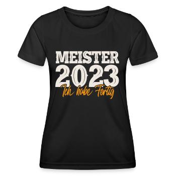 Meister 2023 Meisterprüfung Meisterbrief - Frauen Funktions-T-Shirt - Schwarz - Vorne - AI Model Female 172 light (172cm)