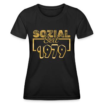 Sozialarbeiter 1979 - Frauen Funktions-T-Shirt - Schwarz - Vorne - AI Model Female 172 light (172cm)