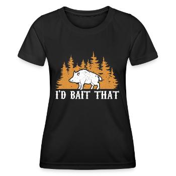 I'd Bait That - Women's Functional T-Shirt - black - Front - AI Model Female 172 light (172cm)