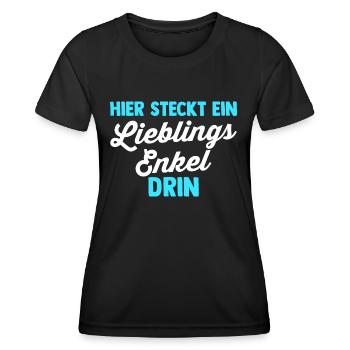 Enkel - Frauen Funktions-T-Shirt - Schwarz - Vorne - AI Model Female 172 light (172cm)