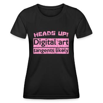 Heads Digital art tangents likely - Frauen Funktions-T-Shirt - Schwarz - Vorne - AI Model Female 172 light (172cm)