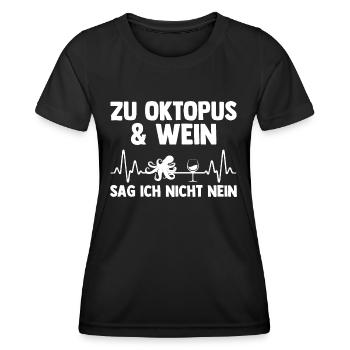 Tintenfisch Oktopus - Frauen Funktions-T-Shirt - Schwarz - Vorne - AI Model Female 172 light (172cm)