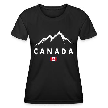 Kanada Berge Berg - Frauen Funktions-T-Shirt - Schwarz - Vorne - AI Model Female 172 light (172cm)