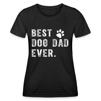 Bestes Hundevater-Geschenk für den besten Hundevater aller Zeiten - Frauen Funktions-T-Shirt - Schwarz - Vorne - AI Model Female 172 light (172cm)