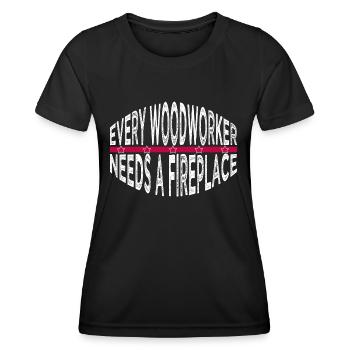 cutter carpenter quotes tshirts - Frauen Funktions-T-Shirt - Schwarz - Vorne - AI Model Female 172 light (172cm)