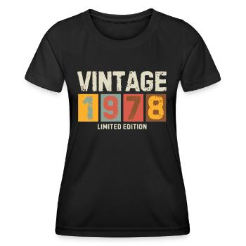 Vintage 1978 Limited Edition Classic birthday gift - Women's Functional T-Shirt - black - Front - AI Model Female 172 light (172cm)
