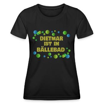 Bälle Dietmar - Frauen Funktions-T-Shirt - Schwarz - Vorne - AI Model Female 172 light (172cm)
