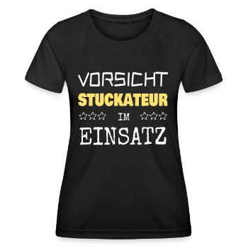 Gift for plasterer - Women's Functional T-Shirt - black - Front - AI Model Female 172 light (172cm)