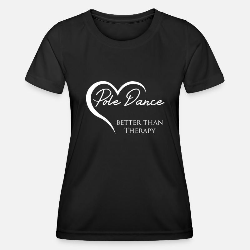 Pole-Dance Therapy white - Women's Functional T-Shirt - black