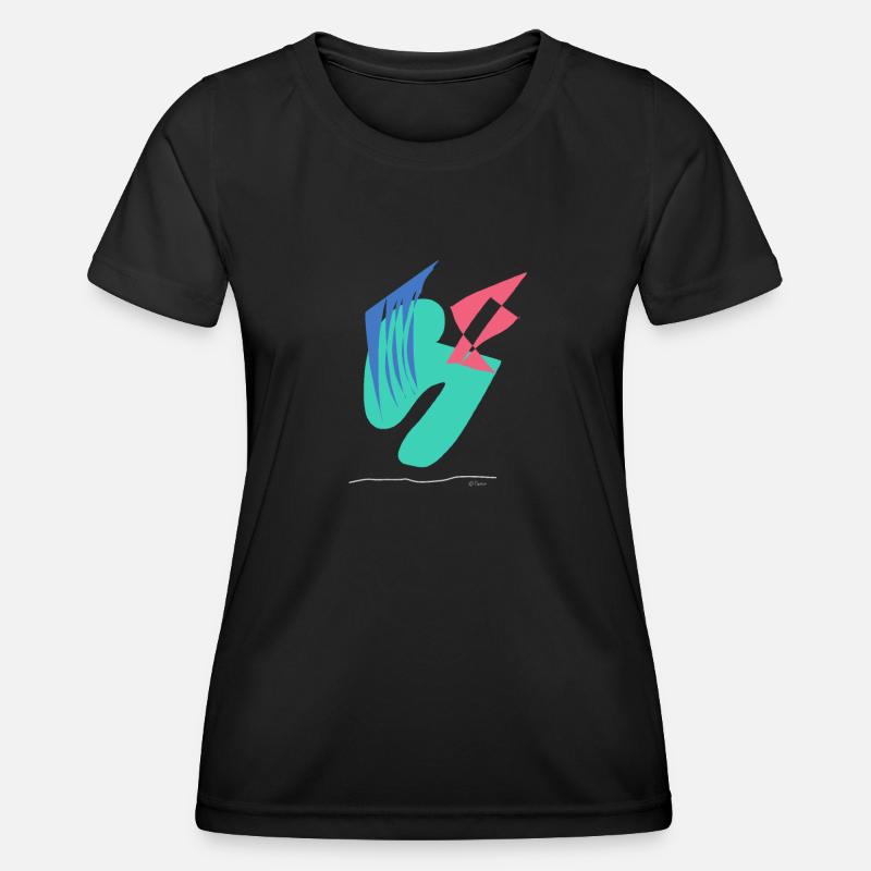 Line color - Women's Functional T-Shirt - black