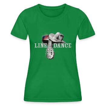 kl_linedance38a - T-shirt sport Femme - vert - Devant - AI Model Female 172 dark (172cm)