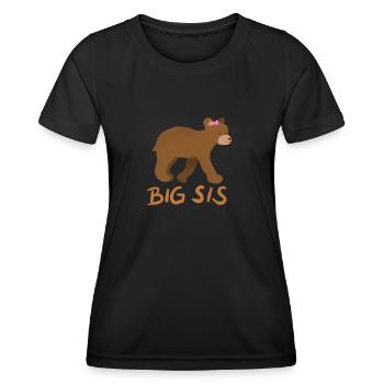 Big Sis Big Sister Ours - T-shirt sport Femme - noir - Devant - AI Model Female 172 light (172cm)