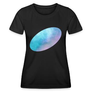 Space Ellipse schräg - Frauen Funktions-T-Shirt - Schwarz - Vorne - AI Model Female 172 light (172cm)