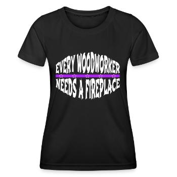 syndicat charpentier john charpentier marteau-piqueur - T-shirt sport Femme - noir - Devant - AI Model Female 172 light (172cm)
