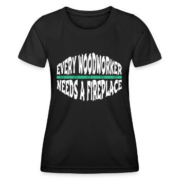 citation amusante amériques exploitation forestière - T-shirt sport Femme - noir - Devant - AI Model Female 172 light (172cm)