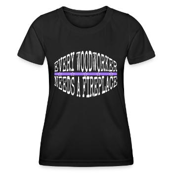 safety helmet love gift carpenter funny - Women's Functional T-Shirt - black - Front - AI Model Female 172 light (172cm)