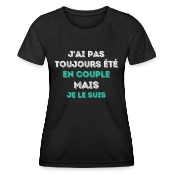 As a couple - Special Edition - Modern design - Women's Functional T-Shirt - black - Front - AI Model Female 172 light (172cm)