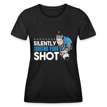 Billard billard billard - T-shirt sport Femme - noir - Devant - AI Model Female 172 light (172cm)