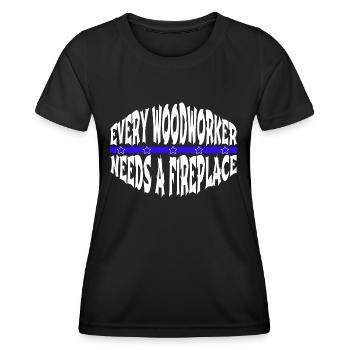 cutter arboriculture carpenter tshirts - Frauen Funktions-T-Shirt - Schwarz - Vorne - AI Model Female 172 light (172cm)