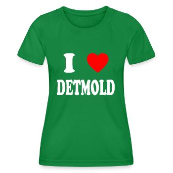 I love Detmold - Frauen Funktions-T-Shirt - Kelly Green - Vorne - AI Model Female 172 dark (172cm)