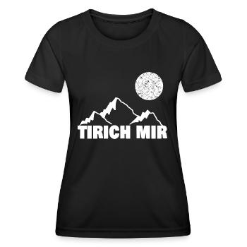 Sport für mir Bergsport Berg - Frauen Funktions-T-Shirt - Schwarz - Vorne - AI Model Female 172 light (172cm)