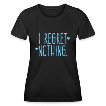 Je ne regrette rien ! - T-shirt sport Femme - noir - Devant - AI Model Female 172 light (172cm)