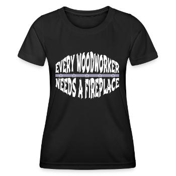 Arboristes Outils Charpenterie Bûcheron - T-shirt sport Femme - noir - Devant - AI Model Female 172 light (172cm)