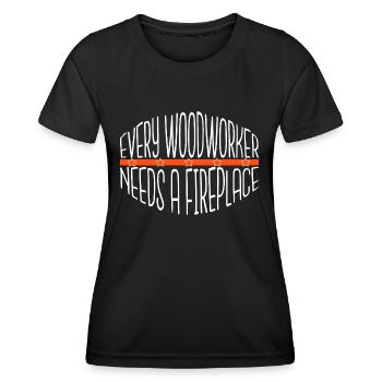 apprentice carpenter funny tshirts - Frauen Funktions-T-Shirt - Schwarz - Vorne - AI Model Female 172 light (172cm)
