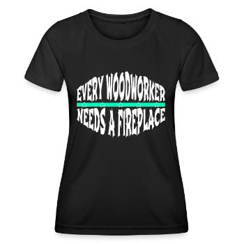 lumber union carpenter gift idea - Frauen Funktions-T-Shirt - Schwarz - Vorne - AI Model Female 172 light (172cm)