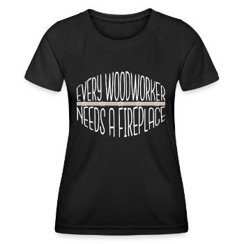 Sexy Charpentier T-shirts Charpentier Plombier - T-shirt sport Femme - noir - Devant - AI Model Female 172 light (172cm)