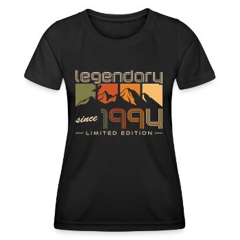 Geburtsjahr 1994 Jahrgang Vintage Geburtstag Berge - Frauen Funktions-T-Shirt - Schwarz - Vorne - AI Model Female 172 light (172cm)