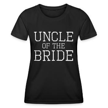 Onkel der Braut koordiniert Hochzeitsfeier - Frauen Funktions-T-Shirt - Schwarz - Vorne - AI Model Female 172 light (172cm)