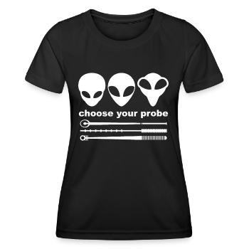 Grey Aliens - Choisissez votre sonde - T-shirt sport Femme - noir - Devant - AI Model Female 172 light (172cm)