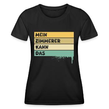 Charpentier - T-shirt sport Femme - noir - Devant - AI Model Female 172 light (172cm)