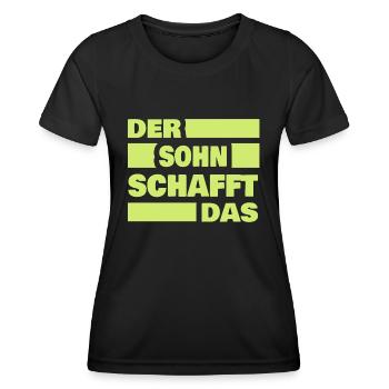 Fils - T-shirt sport Femme - noir - Devant - AI Model Female 172 light (172cm)