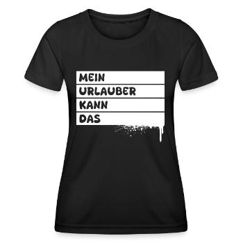 Urlauber - Frauen Funktions-T-Shirt - Schwarz - Vorne - AI Model Female 172 light (172cm)