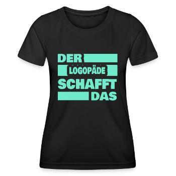 Orthophoniste - T-shirt sport Femme - noir - Devant - AI Model Female 172 light (172cm)