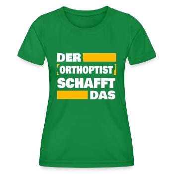Orthoptist as work - Women's Functional T-Shirt - kelly green - Front - AI Model Female 172 dark (172cm)