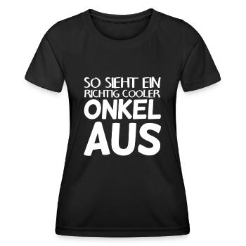 Onkel - Frauen Funktions-T-Shirt - Schwarz - Vorne - AI Model Female 172 light (172cm)