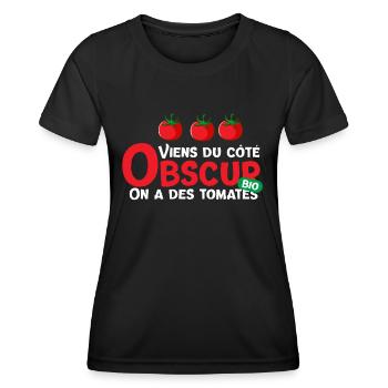 Tomate potager cadeau drôle jardin maraîcher - T-shirt sport Femme - noir - Devant - AI Model Female 172 light (172cm)