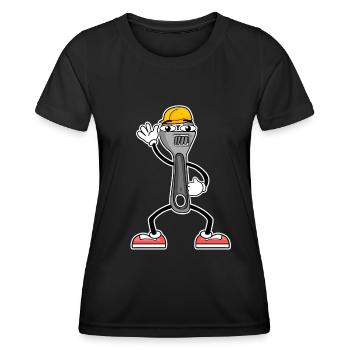 Outil De Cartoon Clé à molette - T-shirt sport Femme - noir - Devant - AI Model Female 172 light (172cm)