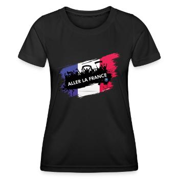 Aller La France 2021 - T-shirt sport Femme - noir - Devant - AI Model Female 172 light (172cm)