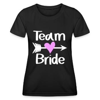 Team Bride - Women's Functional T-Shirt - black - Front - AI Model Female 172 light (172cm)