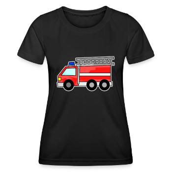 Feuerwehr - Frauen Funktions-T-Shirt - Schwarz - Vorne - AI Model Female 172 light (172cm)
