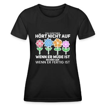 Gärtner - Frauen Funktions-T-Shirt - Schwarz - Vorne - AI Model Female 172 light (172cm)