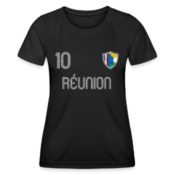 Réunion Football Team - Women's Functional T-Shirt - black - Front - AI Model Female 172 light (172cm)