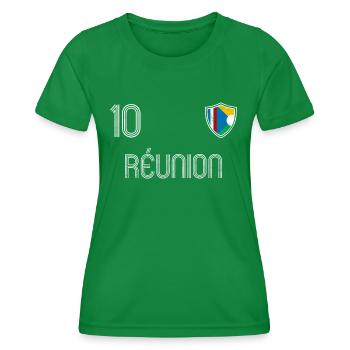 Réunion Fußball Mannschaft - Frauen Funktions-T-Shirt - Kelly Green - Vorne - AI Model Female 172 dark (172cm)